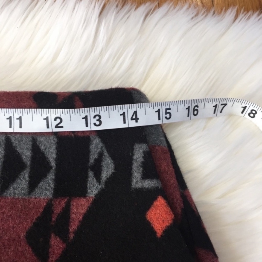 Gap Aztec Tribal Print Blanket A-Line Wool Mini Skirt. - Picture 7 of 8